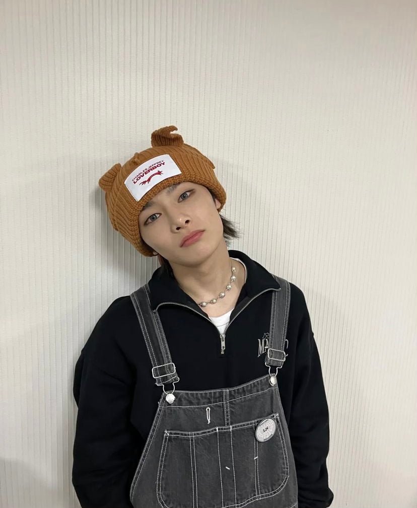 Stray Kids Chunky Knit Fox Beanie | IDOL LOOKBOOK