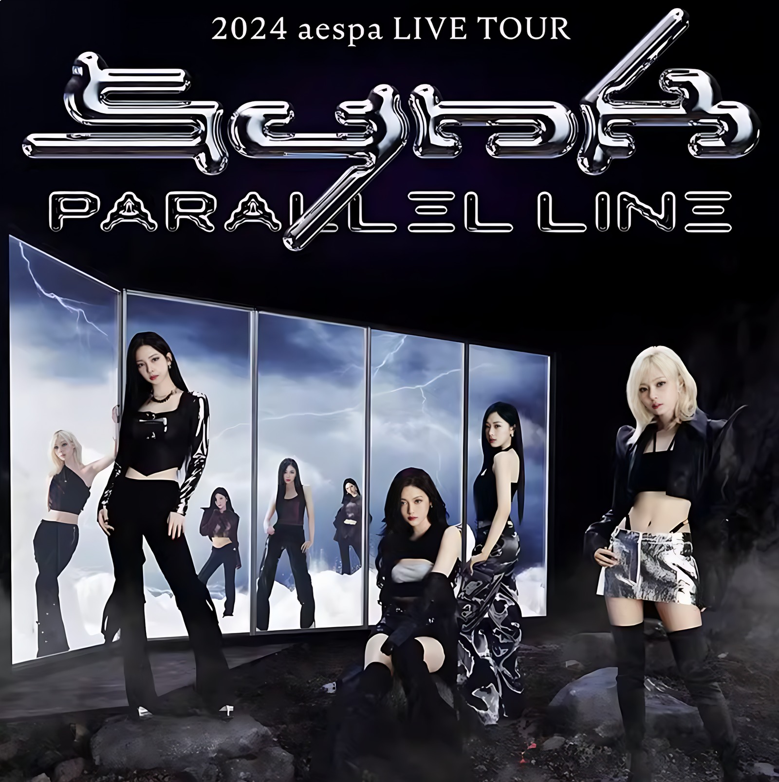 Aespa Synk Parallel Line Live Tour T-Shirt | IDOL LOOKBOOK